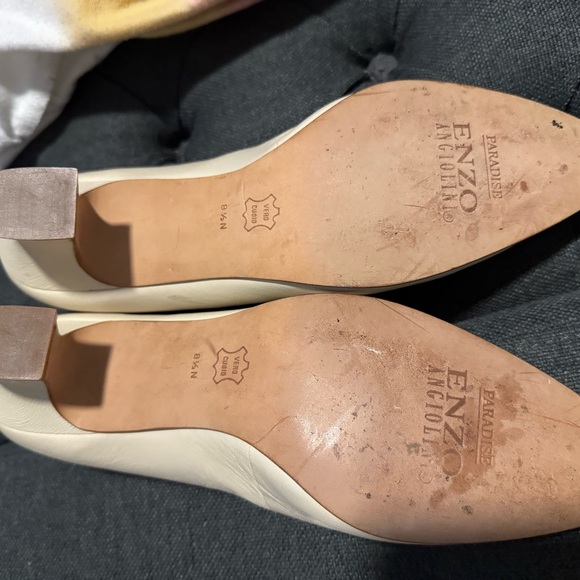 Enzo Angiolini Cream Heels 8.5 N - Picture 3 of 4